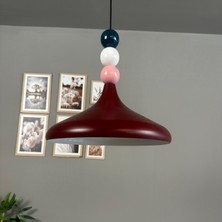 Bamyum Champion Vişne Çürüğü Renkli Boncuk Başlık Tekli Avize Sarkıt Salon Mutfak Lamba Aydınlatma