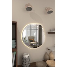 Wallover Design Özel Tasarım Mdf Çerçeveli Kablosuz Pilli Ledli Love Beyaz Ayna (Rodajlı Ayna 4mm Kalite)