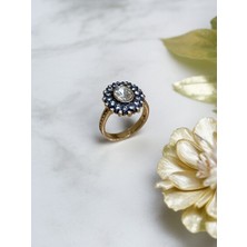 Fayra Accessories Kristal Oval Taşlı Yüzük