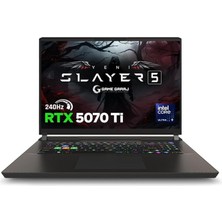 Garaj Slayer5 9XL-5070TI C1 Intel Ultra 9 275HX 32GB Ram 1tb SSD RTX5070TI 17" 240Hz Qhd+ Freedos Gaming Laptop