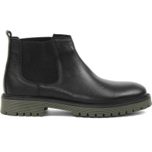 Celal Gültekin Erkek Siyah Deri Chelsea Bot