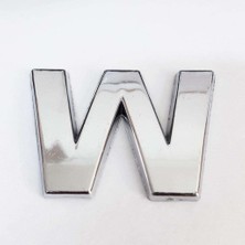 MCM Group W Harfi Villa Tipi Krom Yapışkanlı 9 cm Harf