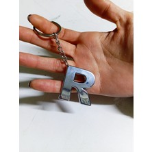 MCM Group R Harfi Plastik Krom Kaplama Anahtarlık- Harf Çanta Süsü