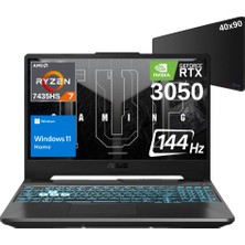Asus Tuf A15 FA506NCR-HN007W Amd Ryzen 7 7435HS 32GB 1TB SSD Rtx 3050 15.6" 144Hz Fhd Windows 11 Home Dizüstü Bilgisayar - Xxl Mouse Pad Wz9