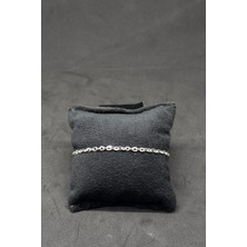 Oya Silver Ince Düz Oval Zincir Bileklik