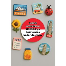 Nurdic Modern ve Dekoratif Yuvarlak Buzdolabı Magneti Magnet Büyük Boy 10X10 cm - Açlık