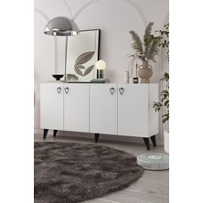 Cantek Dizayn 8199KB150 -1ct Konsol, Tv Ünitesi Beyaz-Siyah