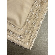 Htm Yapı Anne Eli Ile Işlenmiş Tığ Oyalı Yazma Örtü Yerli Üretim 100X100CM