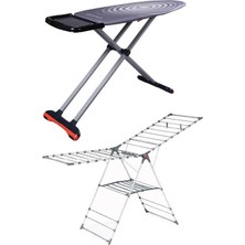 MM126 Belinda Ütü Masası MM037 Gold Alüminyum Çamaşır Kurutmalık Set