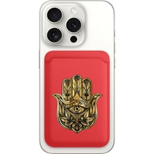 Nurdic iPhone 11 12 13 14 15 16 17 Pro Max Plus Air Magsafe Mıknatıslı Kırmızı Kartlık Nazar