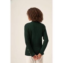 Ftz Women Kadın Saç Örgü Hırka  Zümrüt 25237