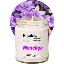 MELENERS Doğal Özel Seri Kokulu Dekoratif Kavanoz Mum 210 cc - Menekşe Esansı - Ryl