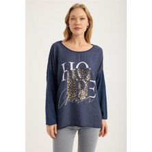 Home Store Yaldızlı Leopar *hope* Bluz