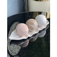 TASARIMHMODA 3 Top Yaprak Tepsi Dekor Set No:19