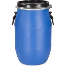 Kanister-Vertrieb® 30 Litre Geniş Ağızlı Varil, Kapaklı Varil, Siyah, Mavi, Yeşil (Mavi)