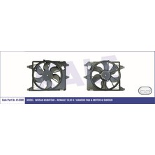 KALE-414300 - Fan Motoru Renault Clıo Iı Kangoo 97=> 1.2/1.4/1.6/2.0 16V 1.5dcı 1.9d/td 97=> Megane I-Iı Scenıc Symbol Iı 1.4/1.6 16V 2.0 1.5dcı 1.9d/dcı 99<03 (320W 380MM 12V) Davlumbazlı