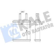 KALE-360720 - Kalorifer Radyatörü Mekanik Sportage (K00) 2.0i 94<04 Borulu [156X158X42]