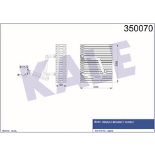KALE-350070 - Evaporatör Megane I Scenıc I [brazıng Al/al] [200X238X65]