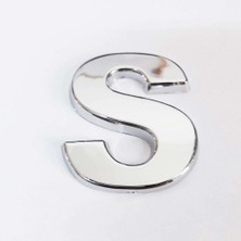 MCM Group S Harfi Villa Tipi Krom Yapışkanlı 9 cm Harf