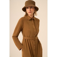 Ftz Women Örme Süet Elbise  Kahve 31235