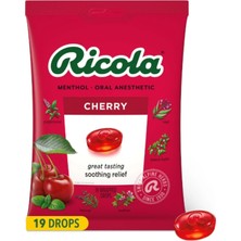 Ricola Menthol Oral Anesthetıc Cherry Great Tasting Soothing Reief 19 Wrapped Drops