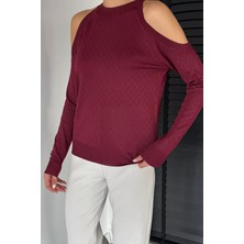 Gülseli Omuz Dekolteli Kadın Triko Bluz P-00014620
