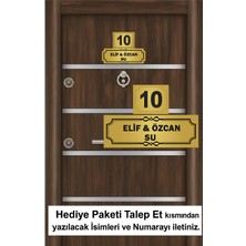 Outdoor One Kapı İsimliği Klasik Ev Dış Kapı İsimliği Çelik Kapı İsimliği Gold01