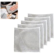 Gümüş Tel Bez Temizleme Bezi Yağsız Bez Izgaralar Soba Bulaşık Yıkama Cleanin Ev Pot X6D5 ve Yıkama Bezi