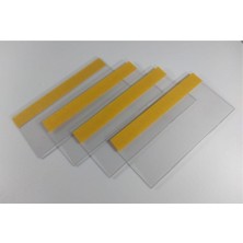 (18) pvc yapışkanlı v tipi raf  etiketliği 5 cm x 10 cm - 50'li paket - pr-50100