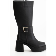 Ventes Kadın Aksesuarlı Kalın Taban & Topuklu Çizme 914311-Z