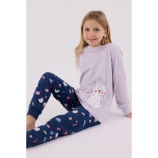 Rolypoly Kız Çocuk Mor Pijama Takımı