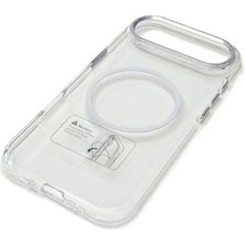 iPhone 17 Air Magsafe Destekli Krom Çerçeveli Şeffaf Sert Koruma Kılıf - Loop