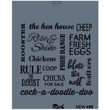 Nil Avm Rich New Seri N-499 Stencil 35X25 cm