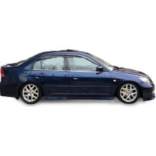 Chromeline Honda Civic Uyumlu Krom Cam Çıtası 4 Parça 2001 - 2005 Paslanmaz Çelik