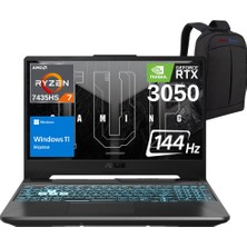 Asus Tuf A15 FA506NCR-HN007W Amd Ryzen 7 7435HS 16GB 2tb SSD Rtx 3050 15.6" 144Hz Fhd Windows 11 Home Dizüstü Bilgisayar - Webzone Çanta Wz3