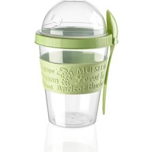 Take'n Go Kapaklı Kaşıklı Pratik Taşınabilir Meyveli Yoğurt Kabı