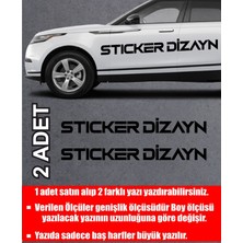 Sticker Dizayn Kişiye Özel Ad Soyad Sticker (2ADET) - Isim Soyisim Yazı Araba Oto Motosiklet Sticker 00122