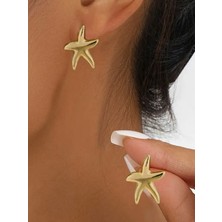 Alya's Aksesuar Altın Rengi Denizyıldızı Küpe