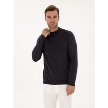 Cacharel Erkek Gri Slim Fit %100 Pamuk Çeyrek Balıkçı Yaka Triko Kazak 50318950-VR024