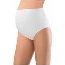 MELENERS Pamuklu Hamile Likralı Bato Külot Beyaz - 3324A