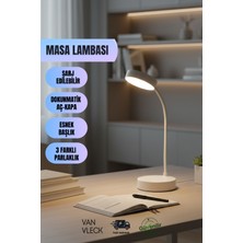 Van Vleck Dokunmatik Şarjlı Masa Lambası – Esnek Başlıklı, 3 Kademeli Parlaklık Ayarlı LED Işık