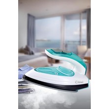 Misda Store KSI-6317 2'si 1 Arada Buharlı Seyahat Ütüsü & Dikey Portatif Kırışık Giderici Mavi