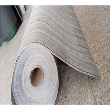 ÜN.K Keçeli Gri Parke Desenli Muşamba Pvc Zemin Muşambası Mineflo Yer Muşamba En 150 cm