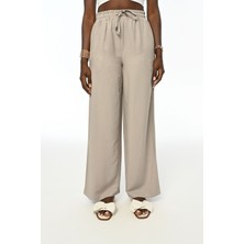 Orfeonegro Beli Lastikli Rahat Kalıp Bol Paça Rahat Kalıp Pantolon