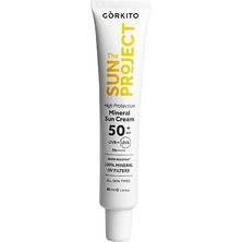 Storemax Görkito The Sun Project Yüksek Korumalı AYDINLATICI%100 Mineral Güneş Kremi High Protection Mineral Sun Cream 50+ Spf Pa++++ 40 ml