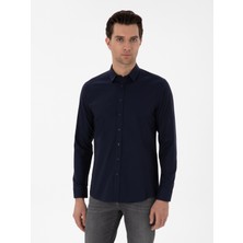 Cacharel Erkek Lacivert Slim Fit Uzun Kollu Gömlek 50291673-VR033