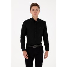 U.S. Polo Assn. Erkek Siyah Uzun Kollu Basic Gömlek 50316723-VR046