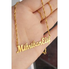 Özgür Takı 925 Ayar Gümüş 24 Ayar Kaplama Isimli Kolye