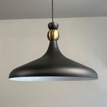 Bamyum Champion Siyah Eskitme Şapka Başlık Tekli Avize Sarkıt Salon Mutfak Cafe Butik Aydınlatma Avizeler