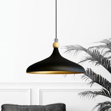 Bamyum Champion Siyah Küçük Şeffaf Boncuk Tekli Avize Sarkıt Salon Mutfak Cafe Butik Aydınlatma Avizeler